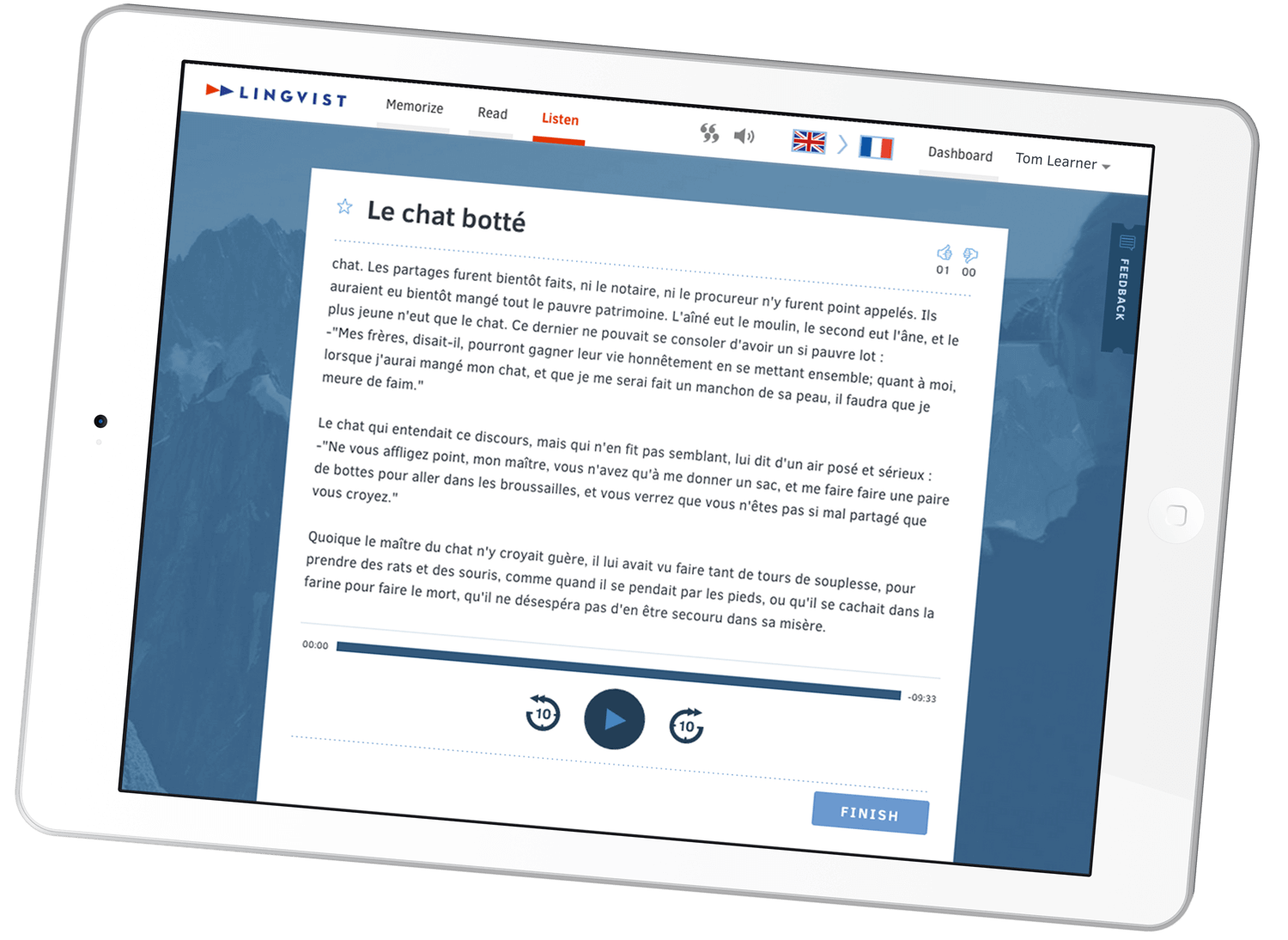 Learn with listening exercises