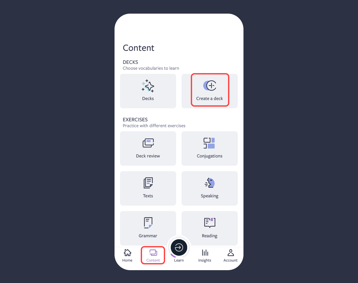 Lingvist ios content grammar page