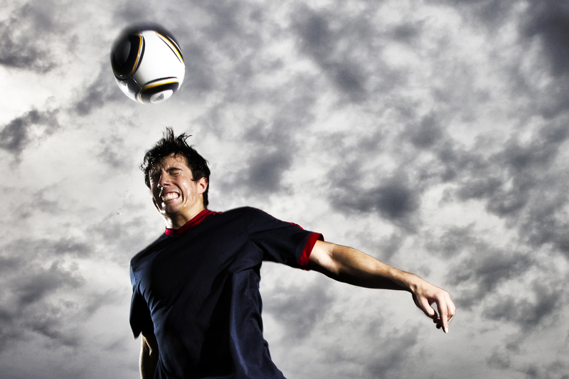 Man playing soccer