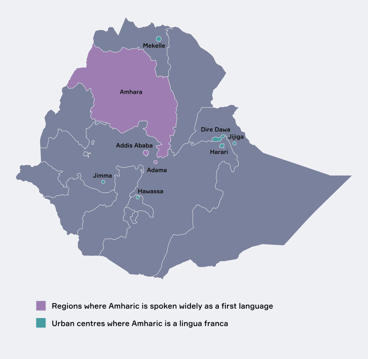 Map of Ethiopia