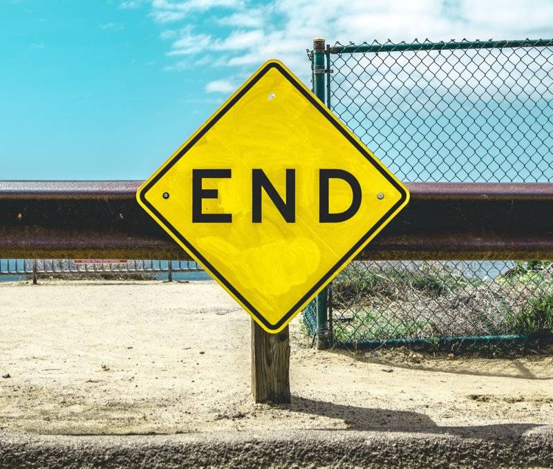 End sign