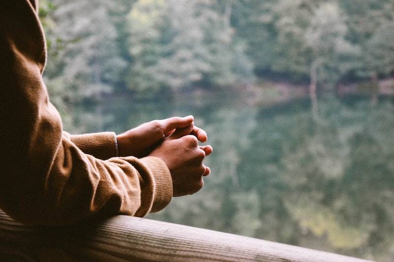 waiting by lake